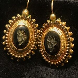 Vintage Brass & Enamel St. TROPEZ GAS Earring  EUC